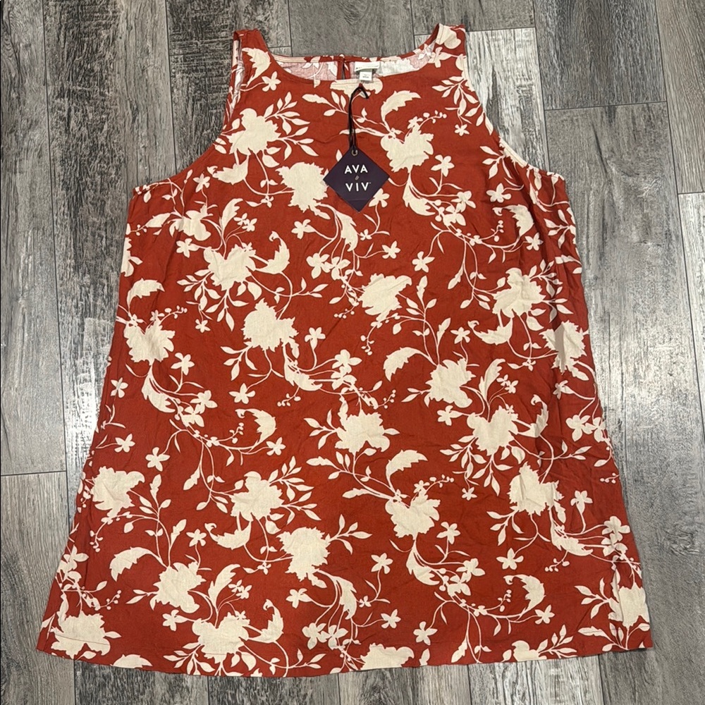 Ava & Viv Women's Floral Brick Dress